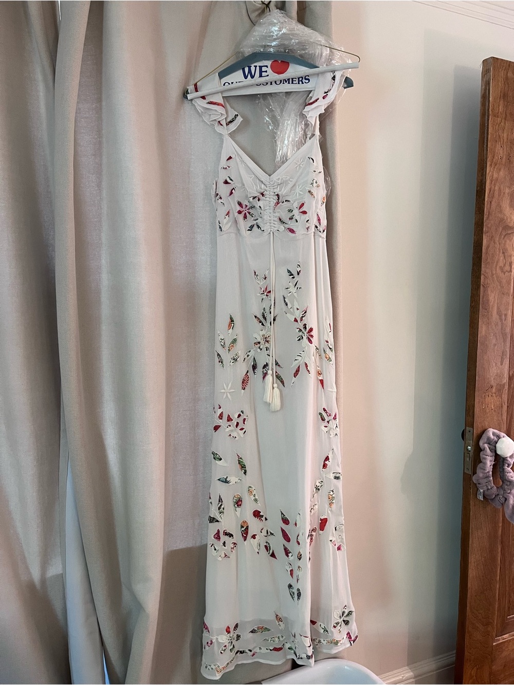 Farm Rio - Excellent Condition - White Embroidered Maxi Dress